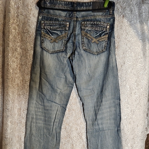 Men's Relaxed Fit Blue Jeans - Picture 2 of 2